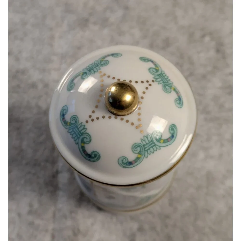 The Spice Carousel By Lenox Vintage 1993 Fine Porcelain Thyme w/ 24k Gold Trim
